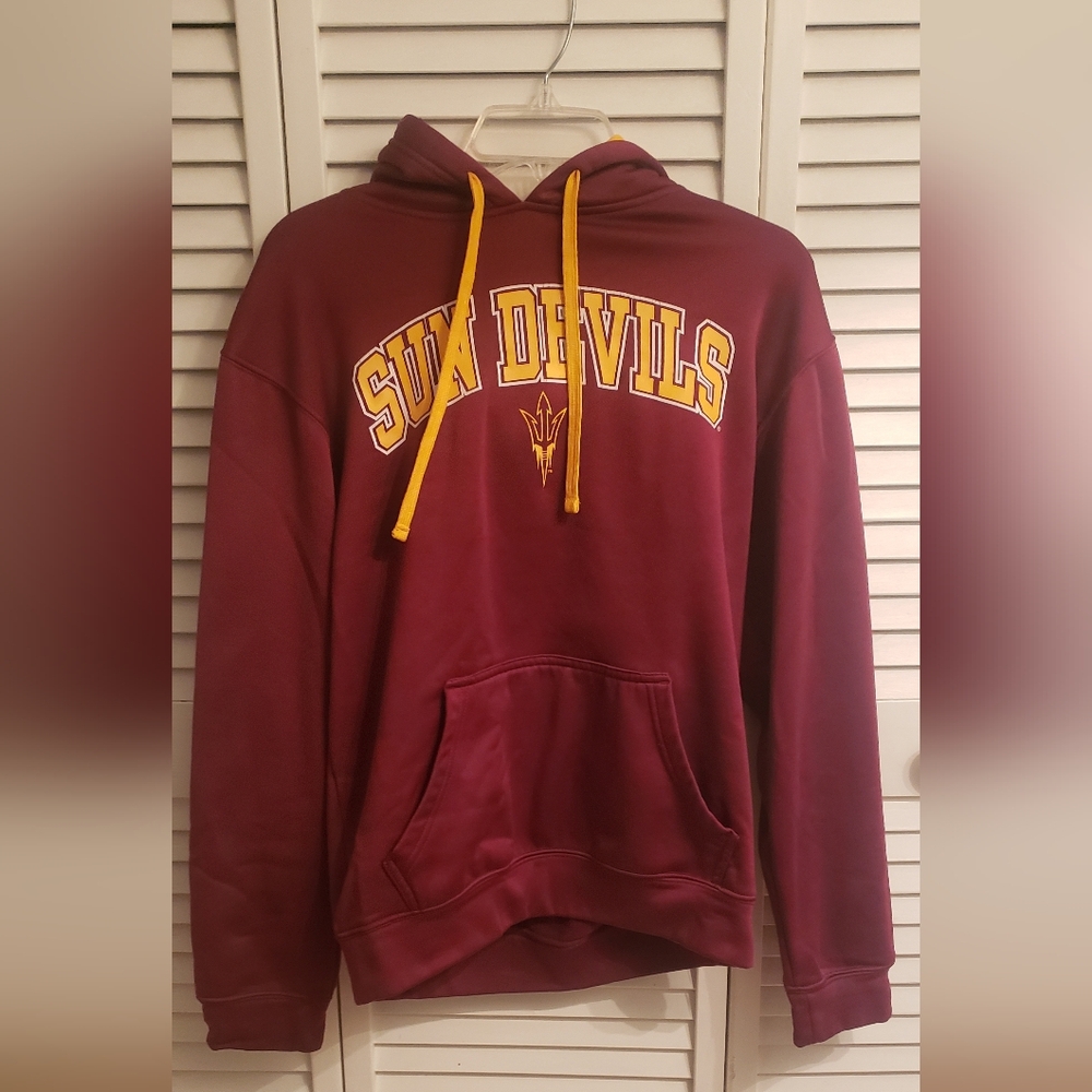 Knights Apparel ASU Burgundy Hoodie with Gold Details
